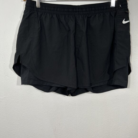 Nike‎ Dri Fit Shorts Mens XL Black Stride 2 in 1 Running Shorts - Picture 1 of 7